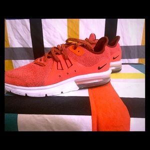 Orange &Burgundy Nike Air Max